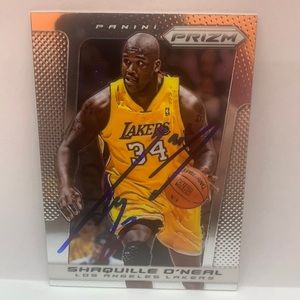 2013-14 Panini Prism Shaquille O’Neal Lakers #204 In Person Autograph (005)